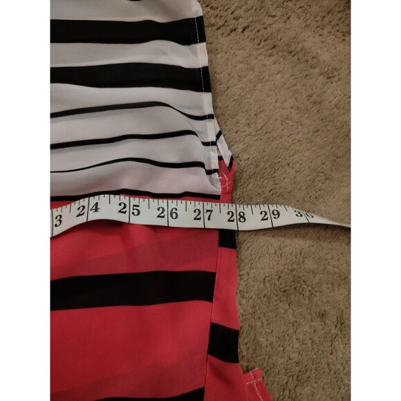 Torrid Sheer Blouse Size 3 Button Back Striped Lightweight Beach Boho - Picture 10 of 11